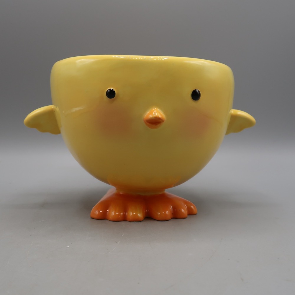 Hallmark BABY CHICK BOWL Yellow Easter Fun Candy Serving Dish 4.25" #1065